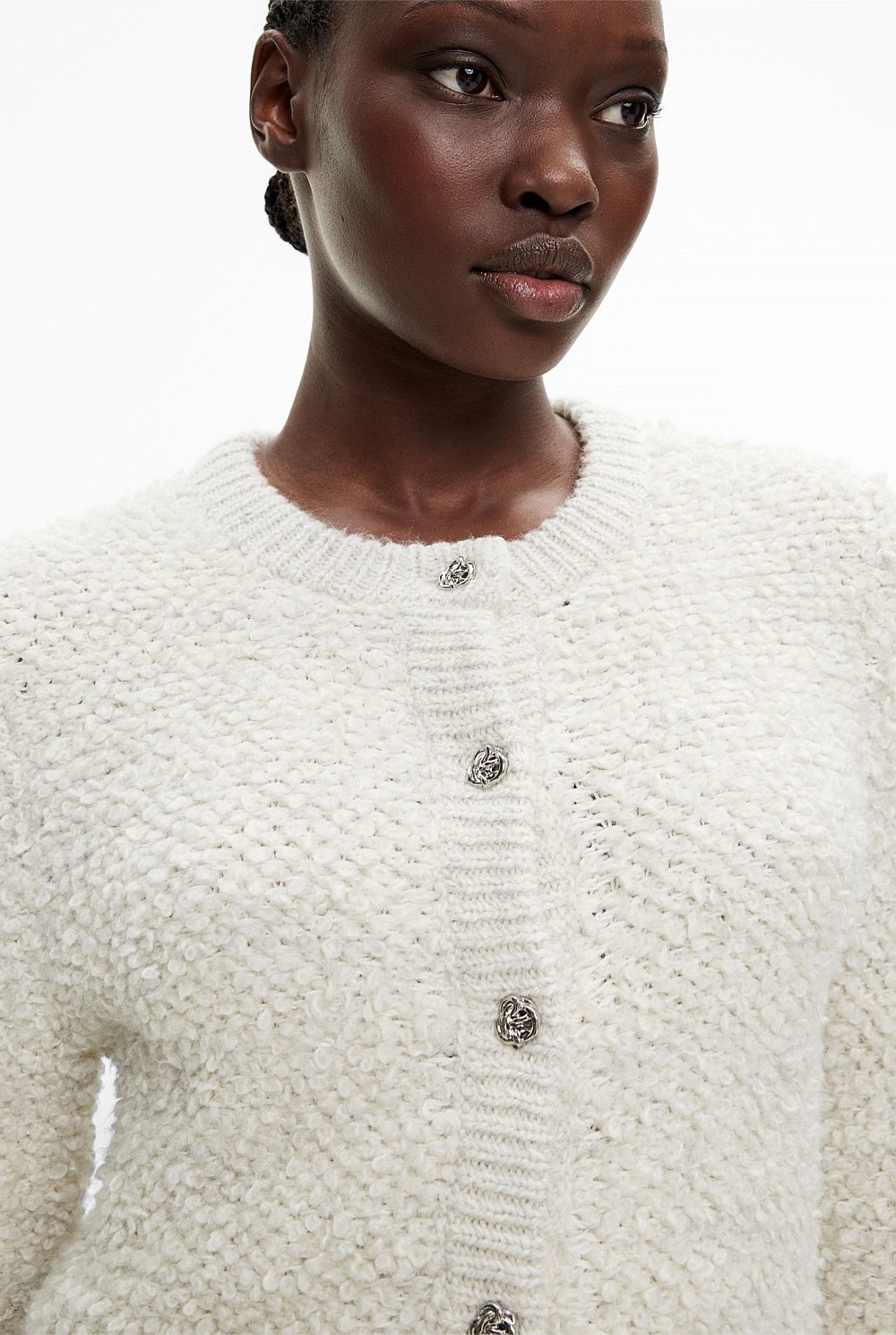 Textured Button Cardigan
