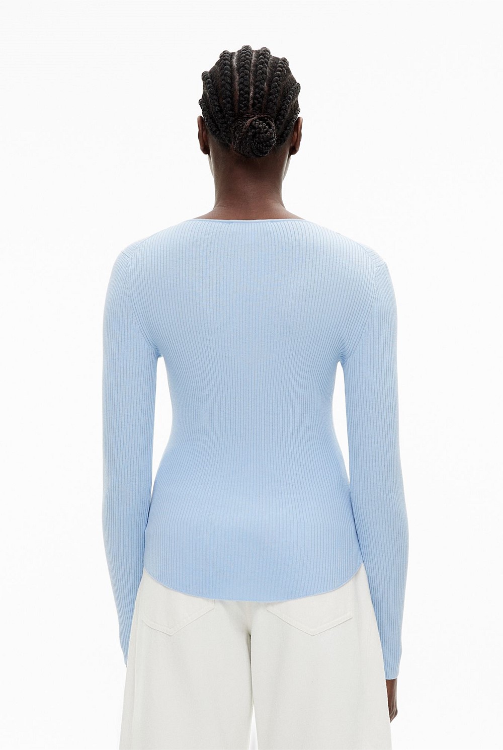 Scoop Henley Knit