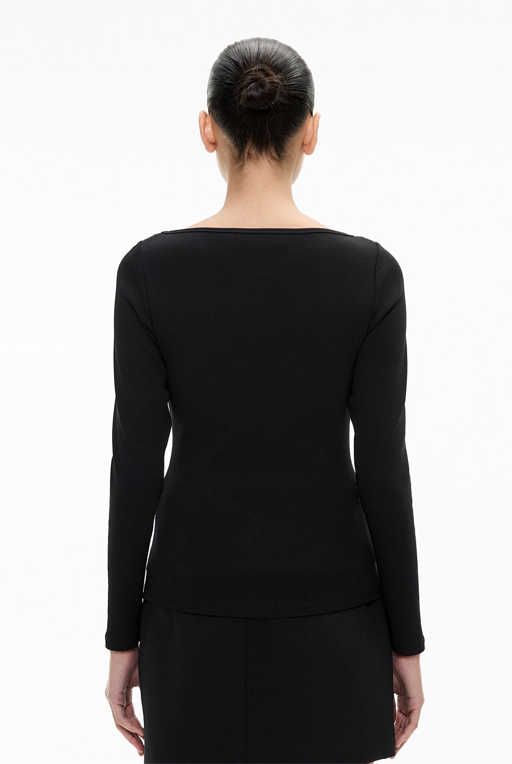 Rib Boat Neck Top