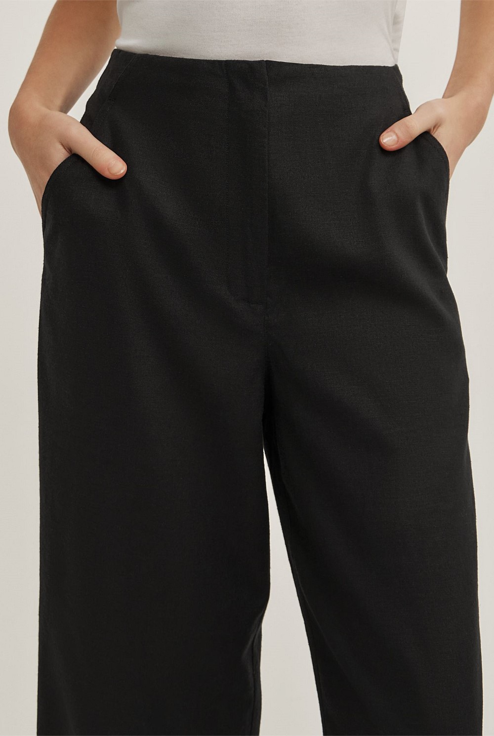 Linen Crop Pants