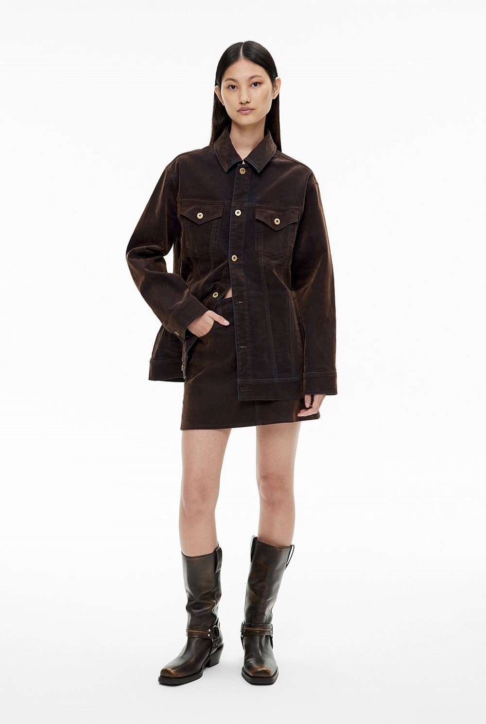 Flocked Denim Jacket