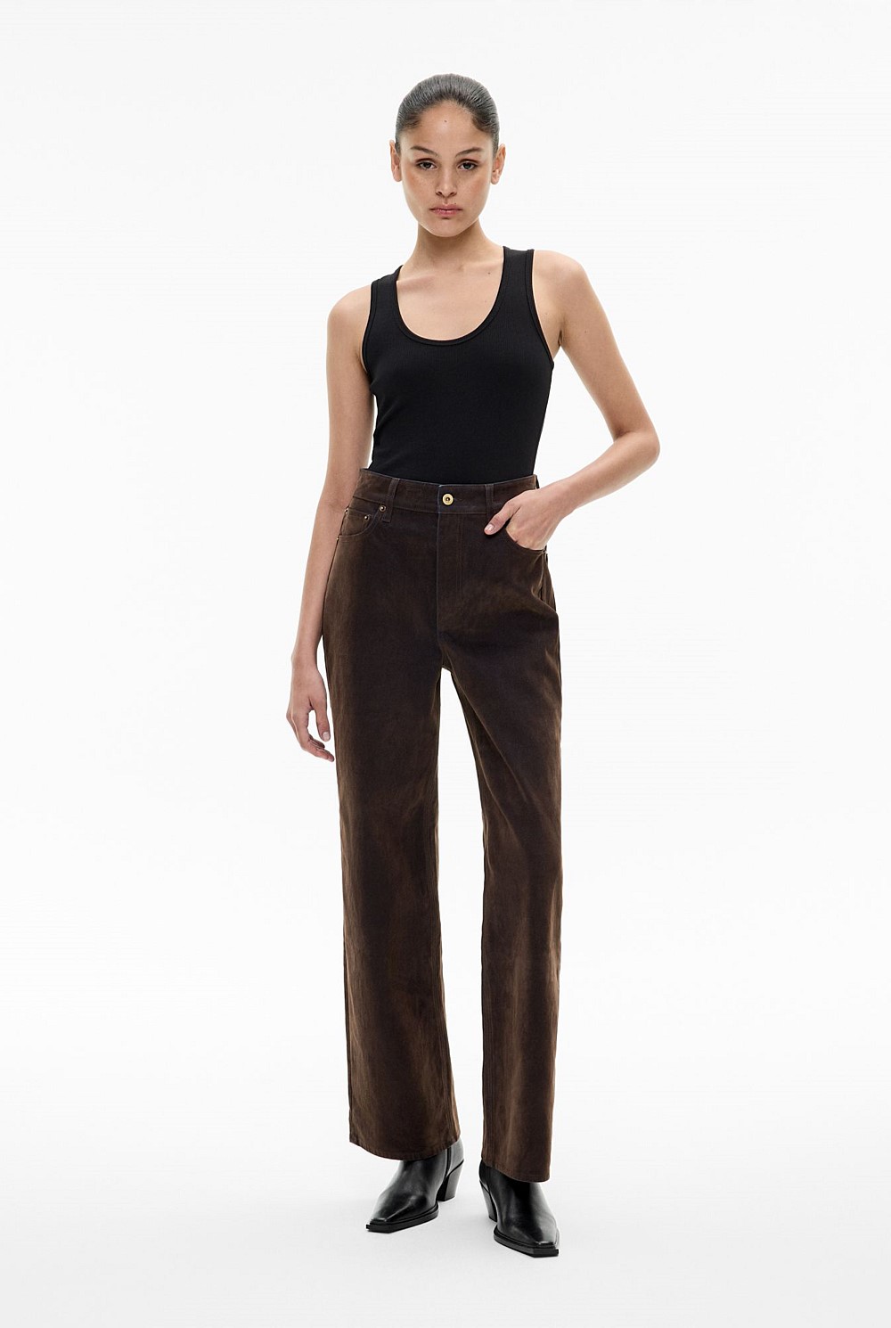 Flocked Denim Jeans