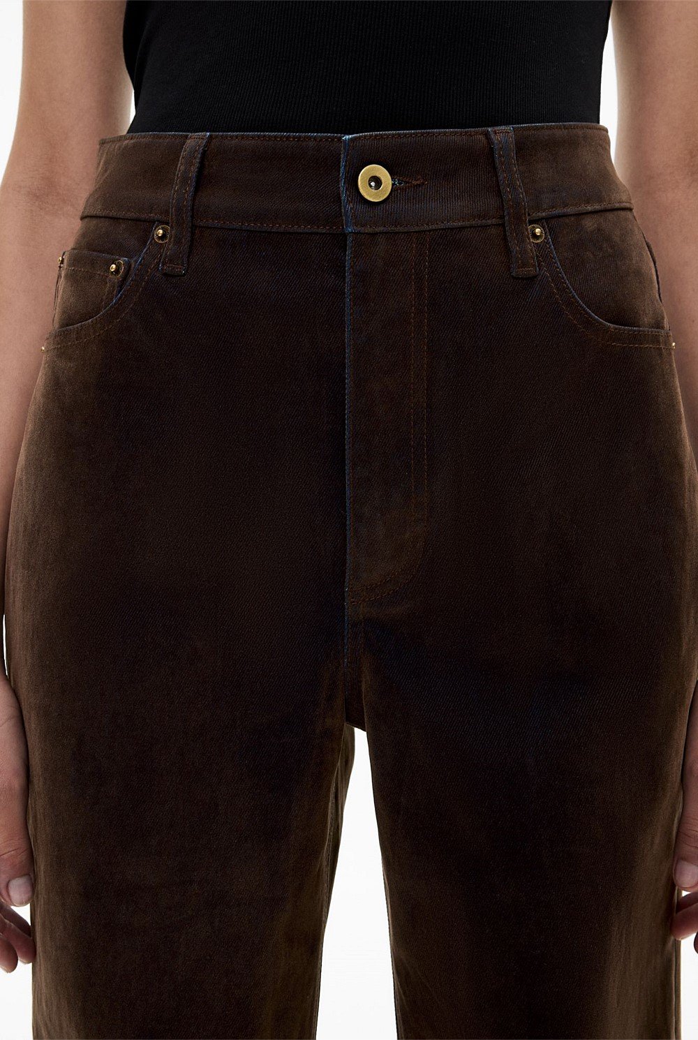 Flocked Denim Jeans
