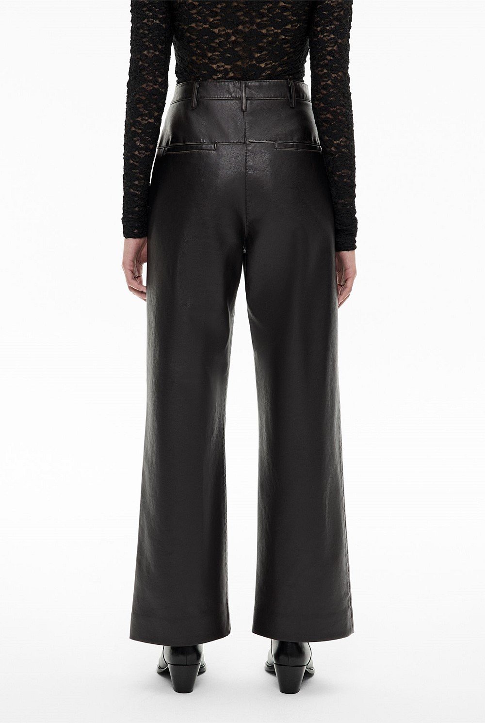 Spliced Faux Leather Pant