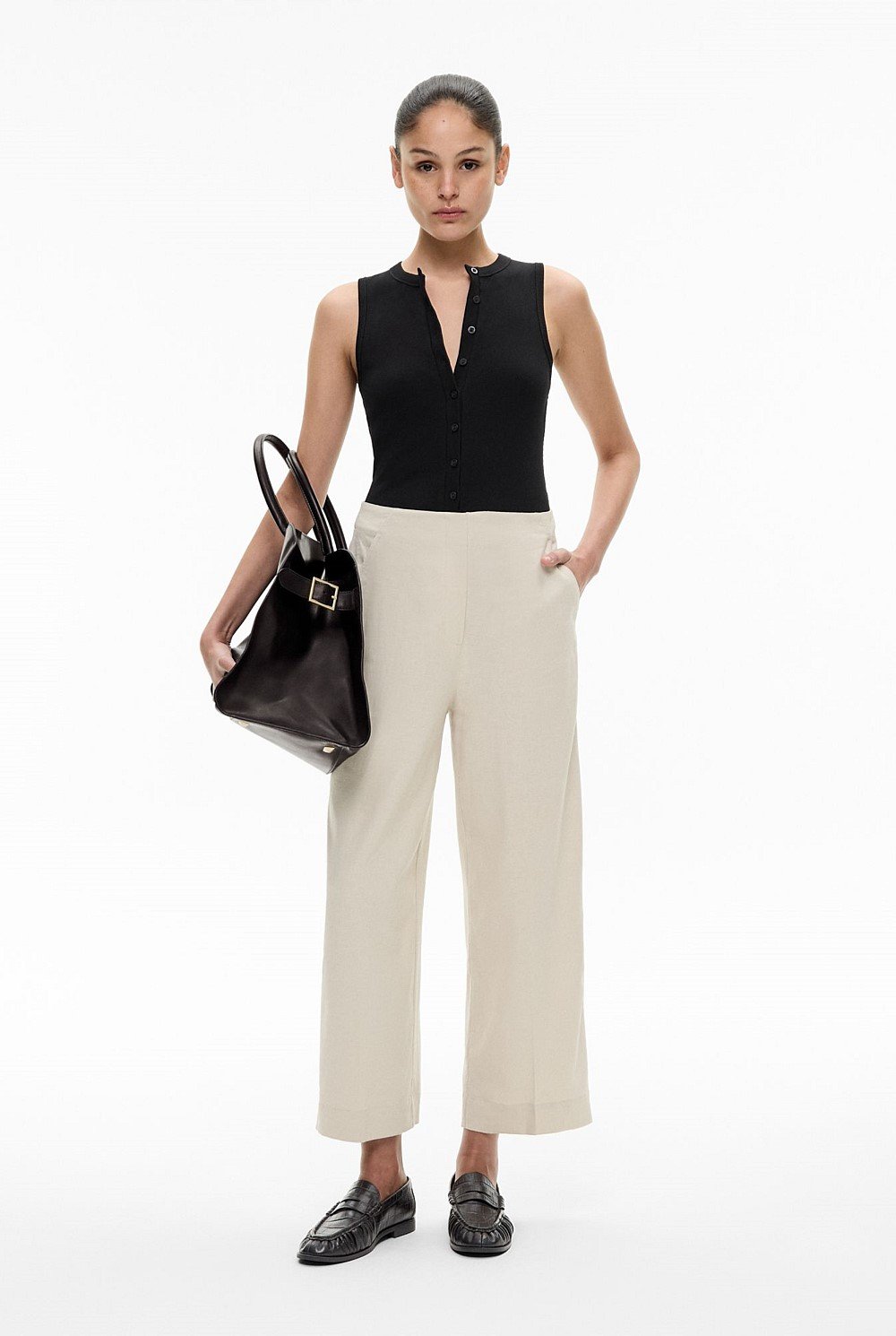Linen Crop Pant