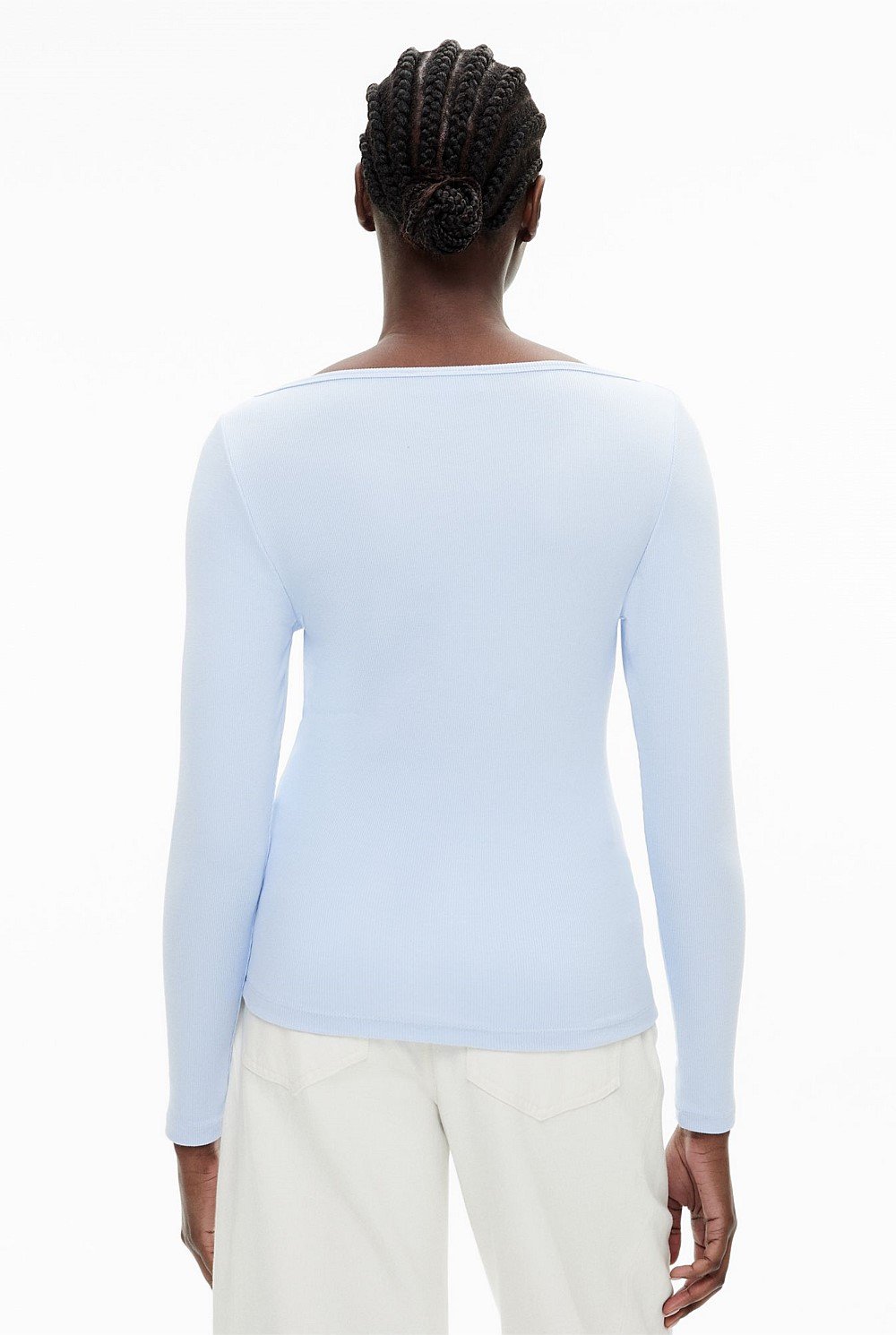 Rib Boat Neck Top