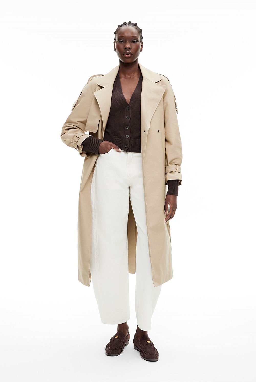 Button V Neck Cardigan