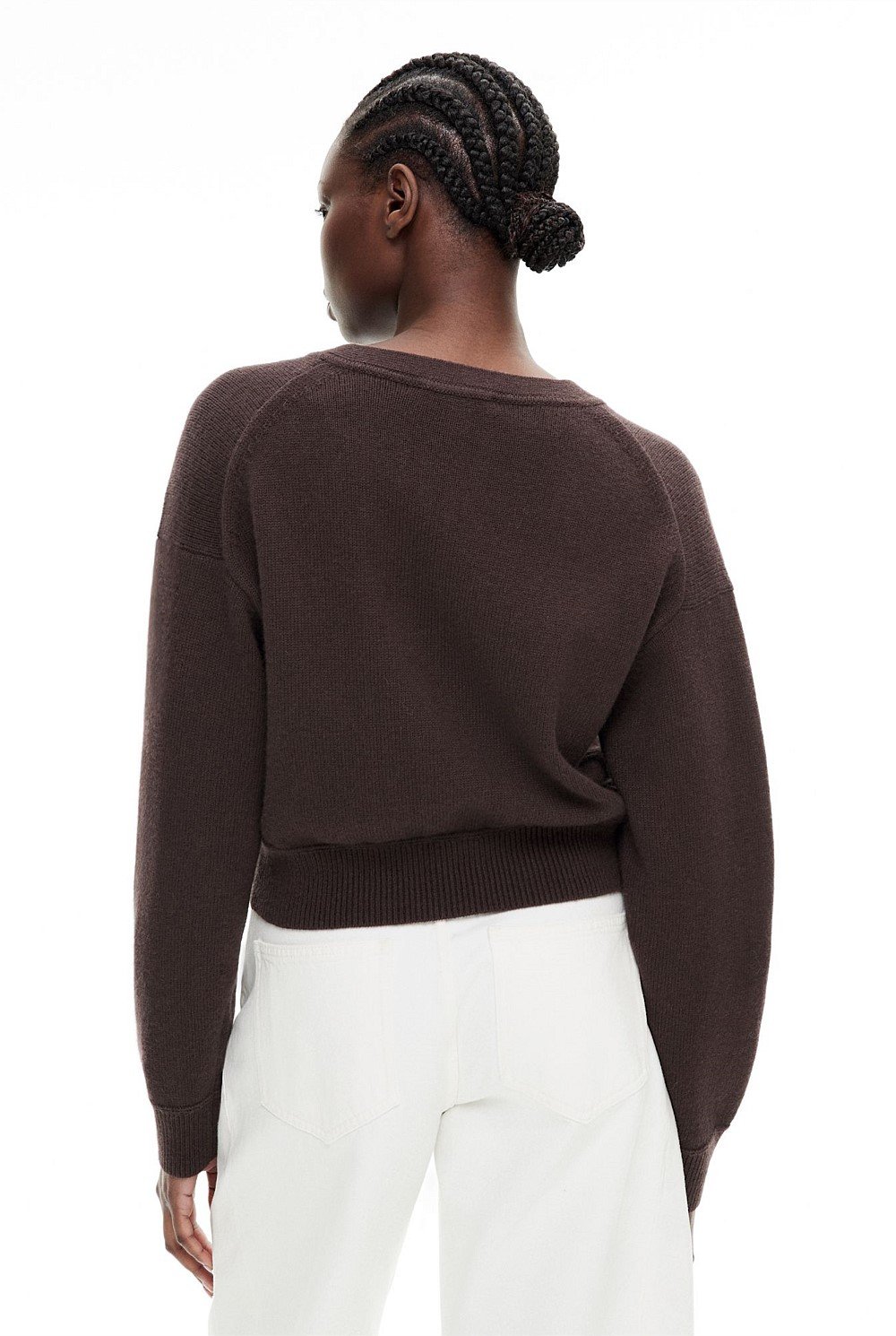 Button V Neck Cardigan
