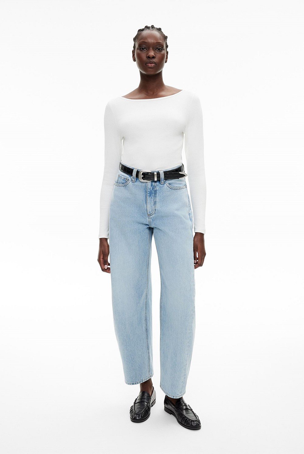 Rib Boat Neck Top