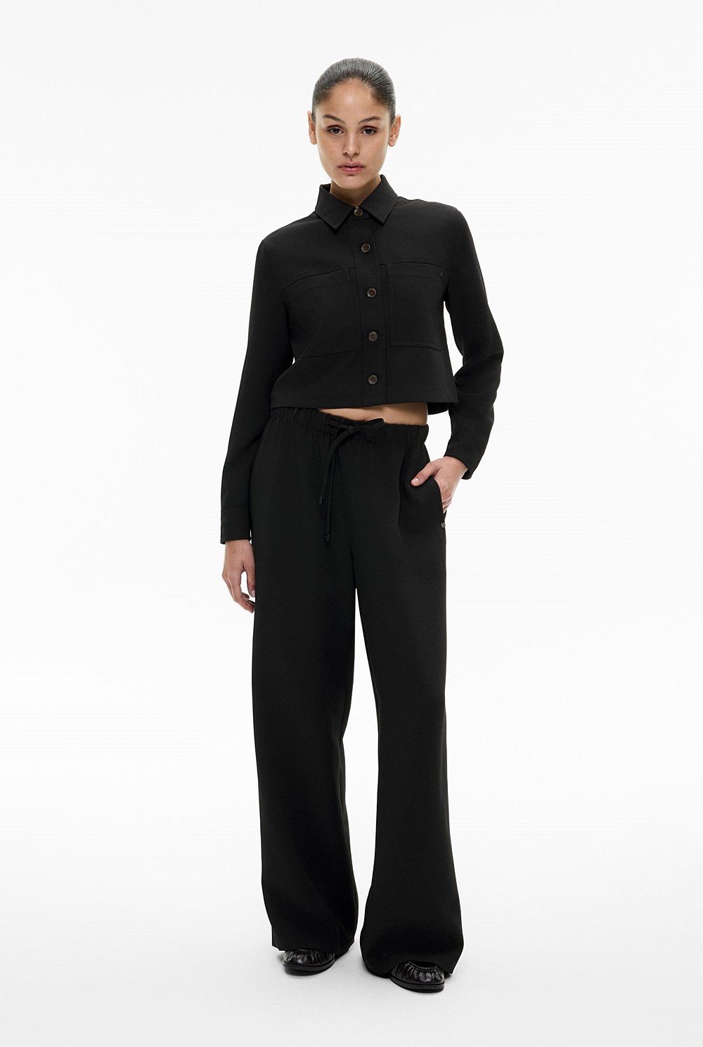 Crepe Track Pants