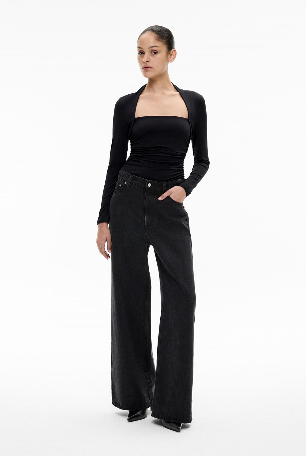 Square Neck Ruched Top