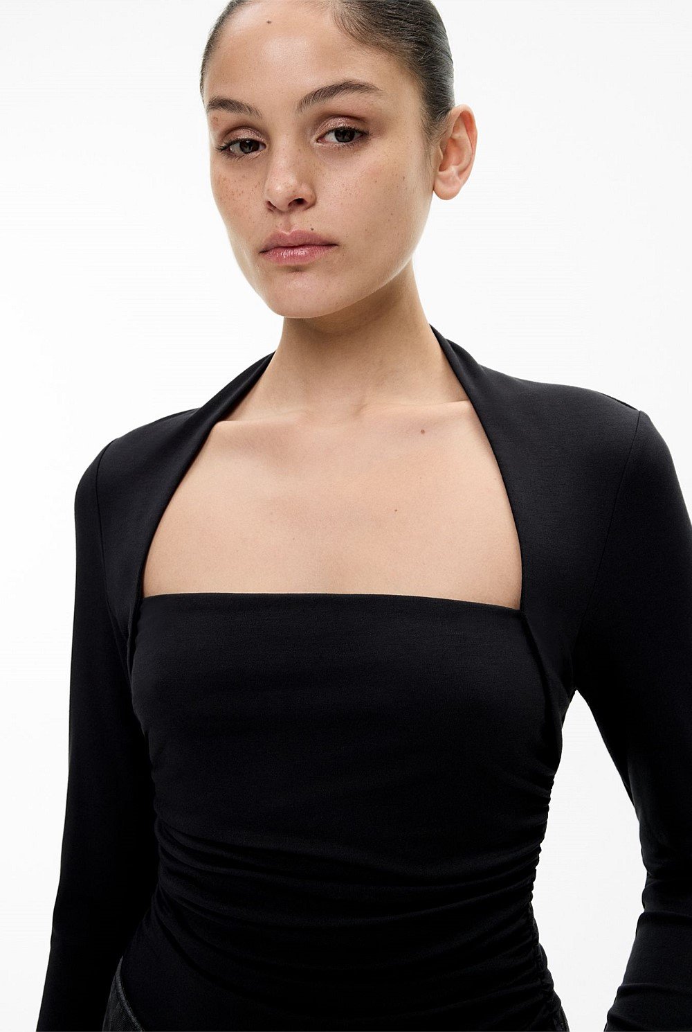 Square Neck Ruched Top