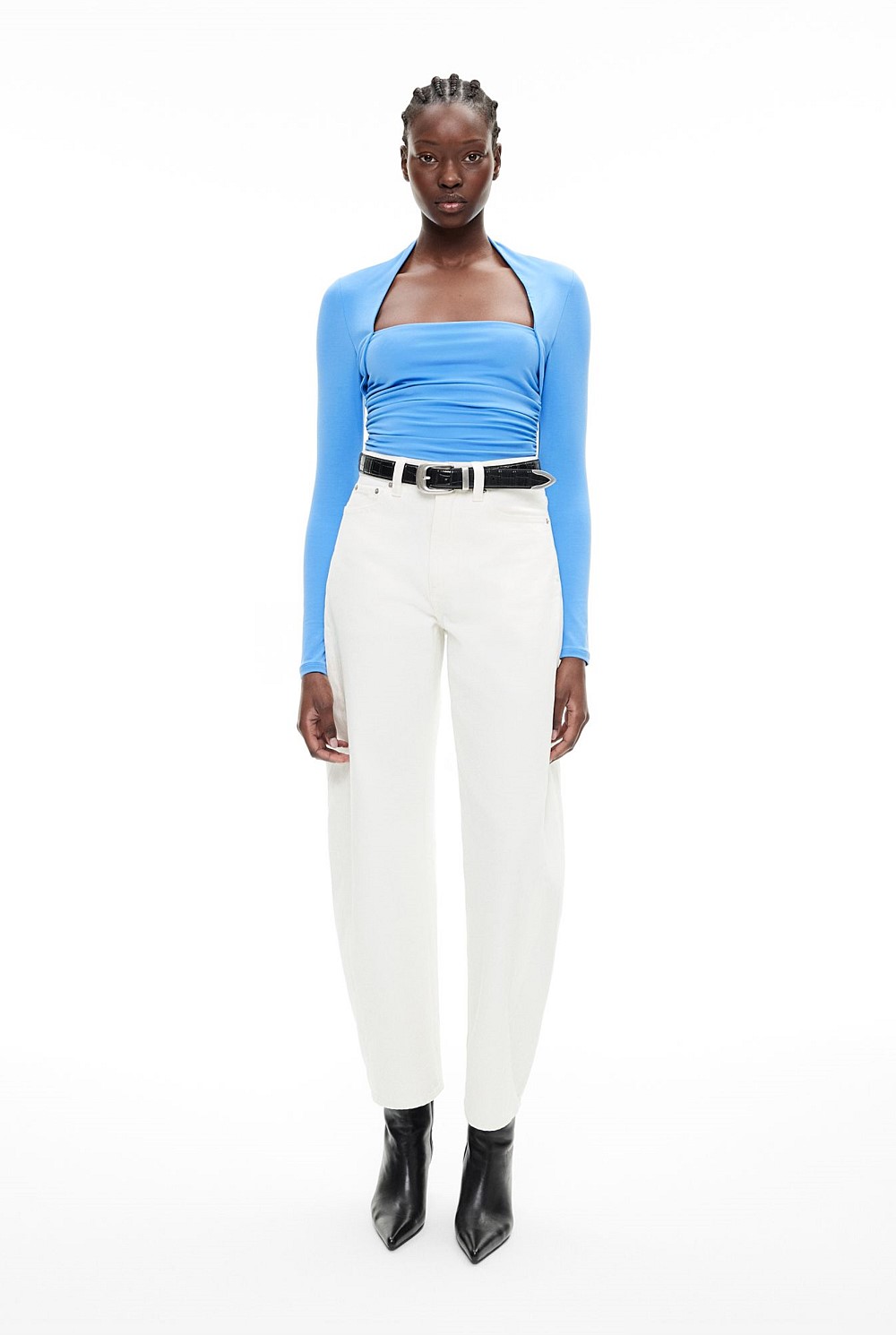 Square Neck Ruched Top