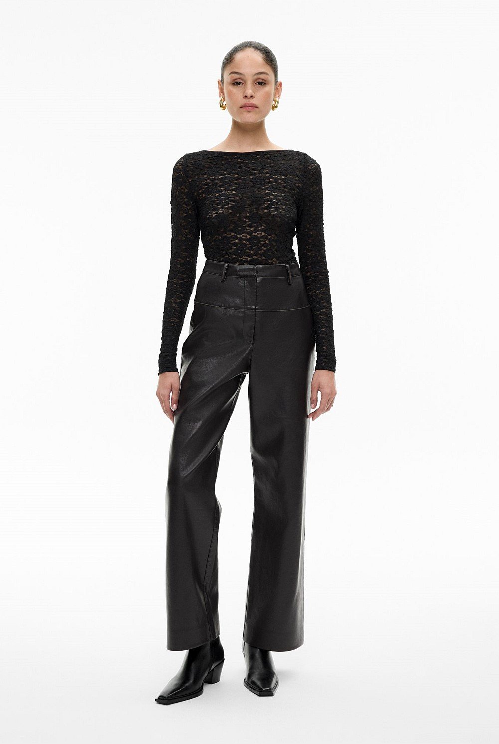 Textured Boat Neck Top