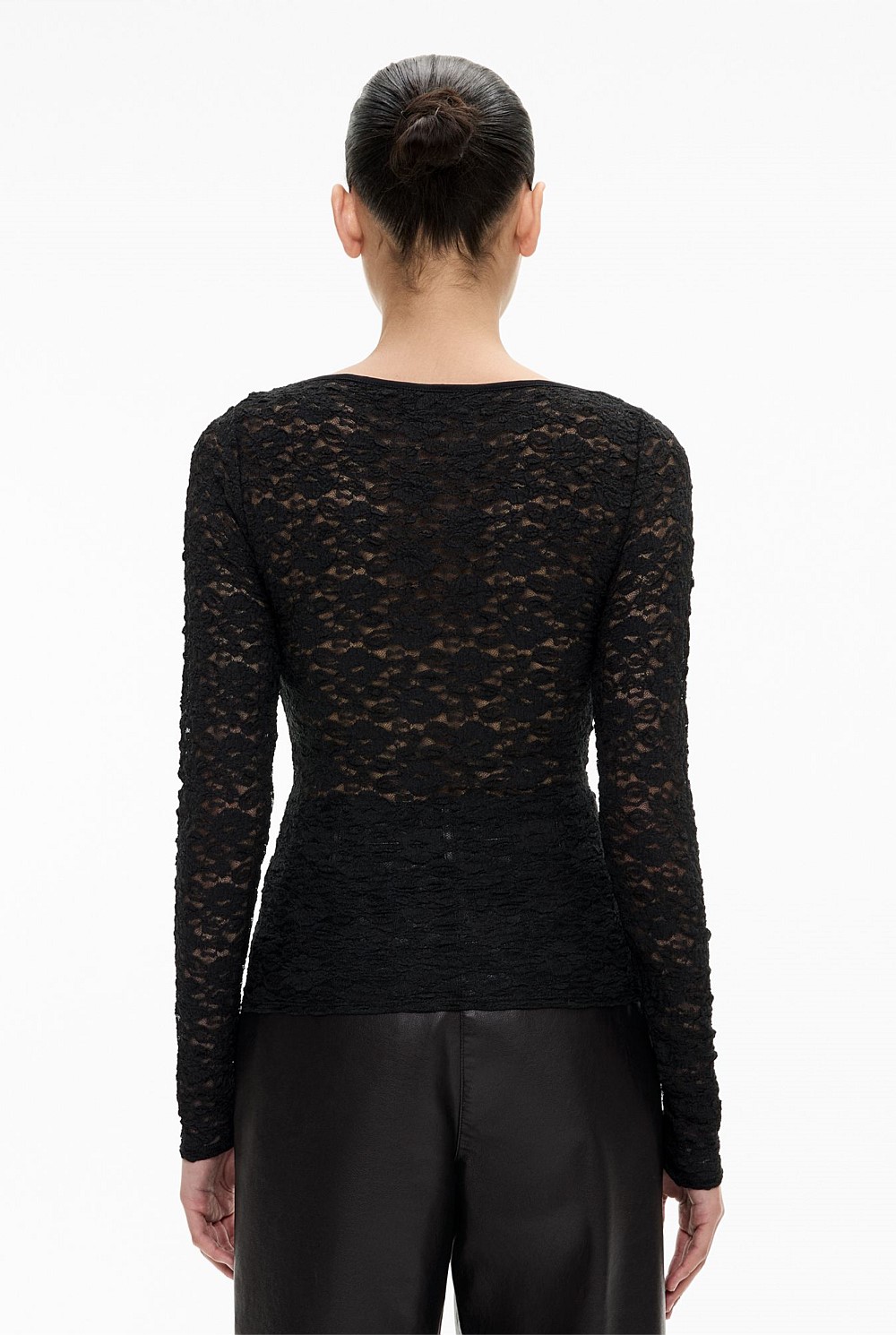 Textured Boat Neck Top