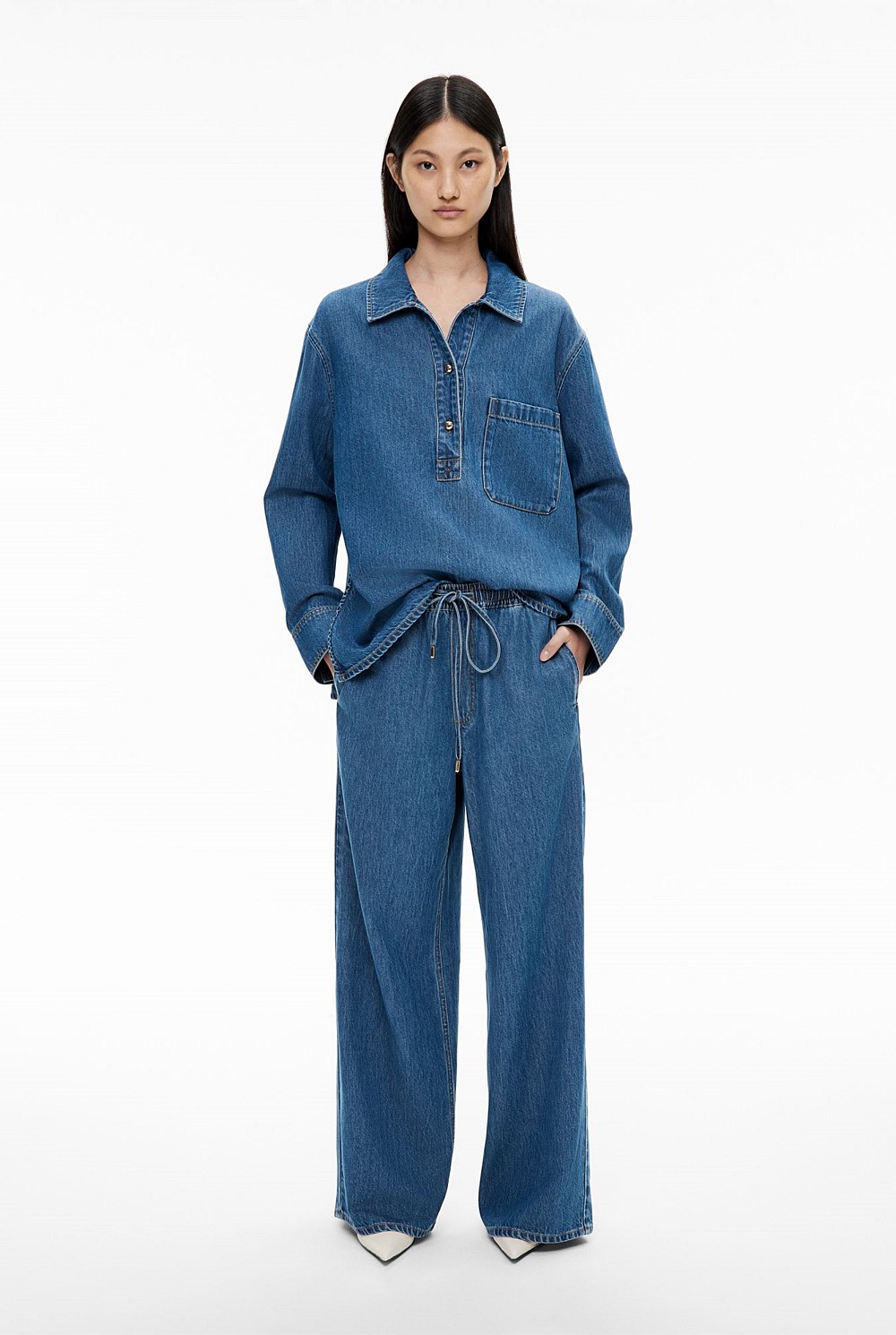 Denim Polo Shirt