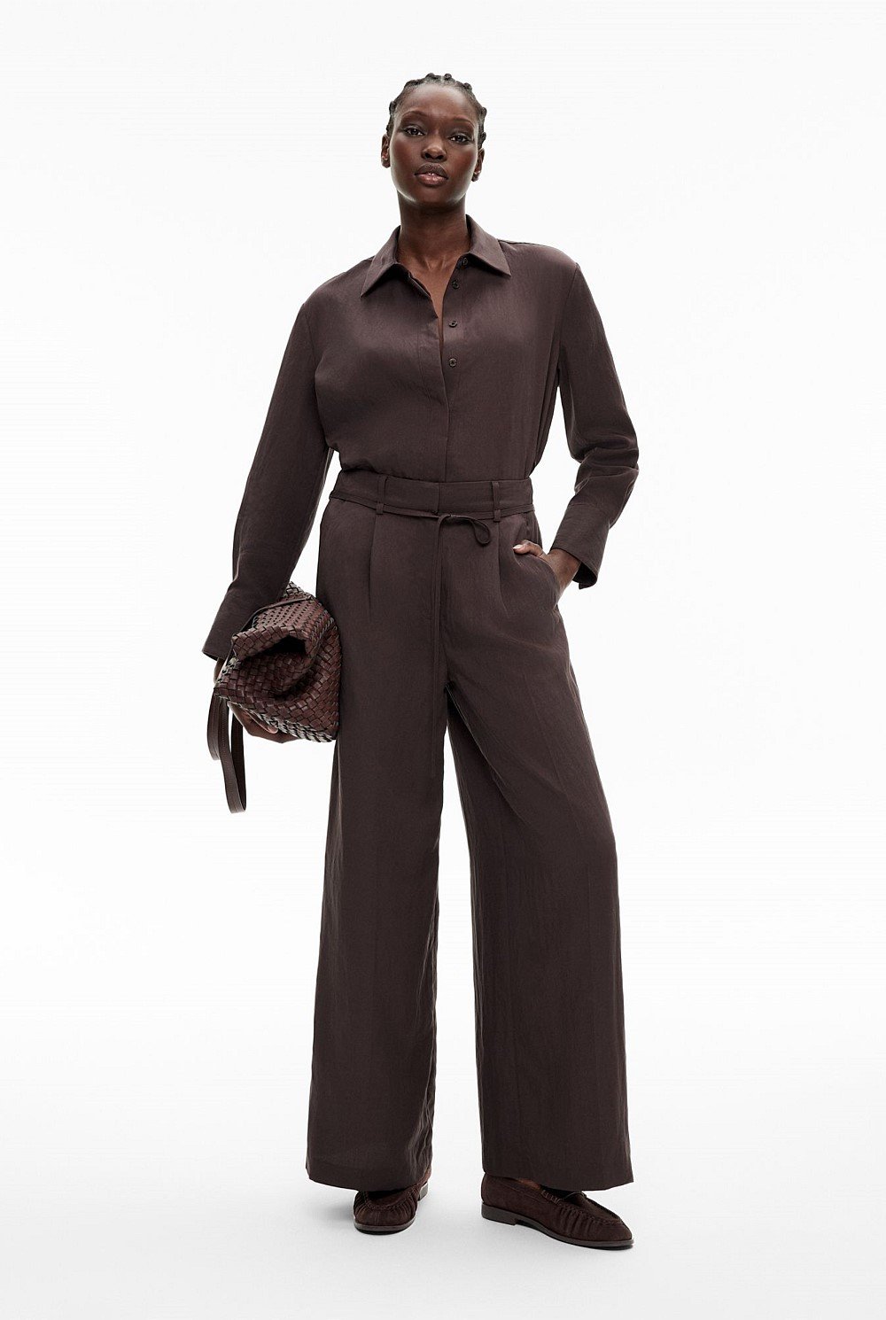 Fine Belt Detail Pants