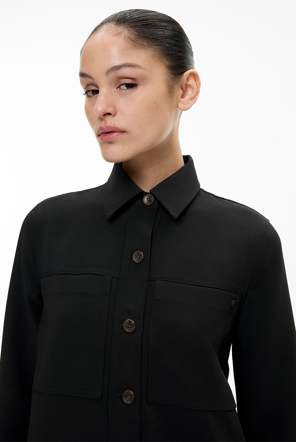 Patch Pocket Shirt Dress