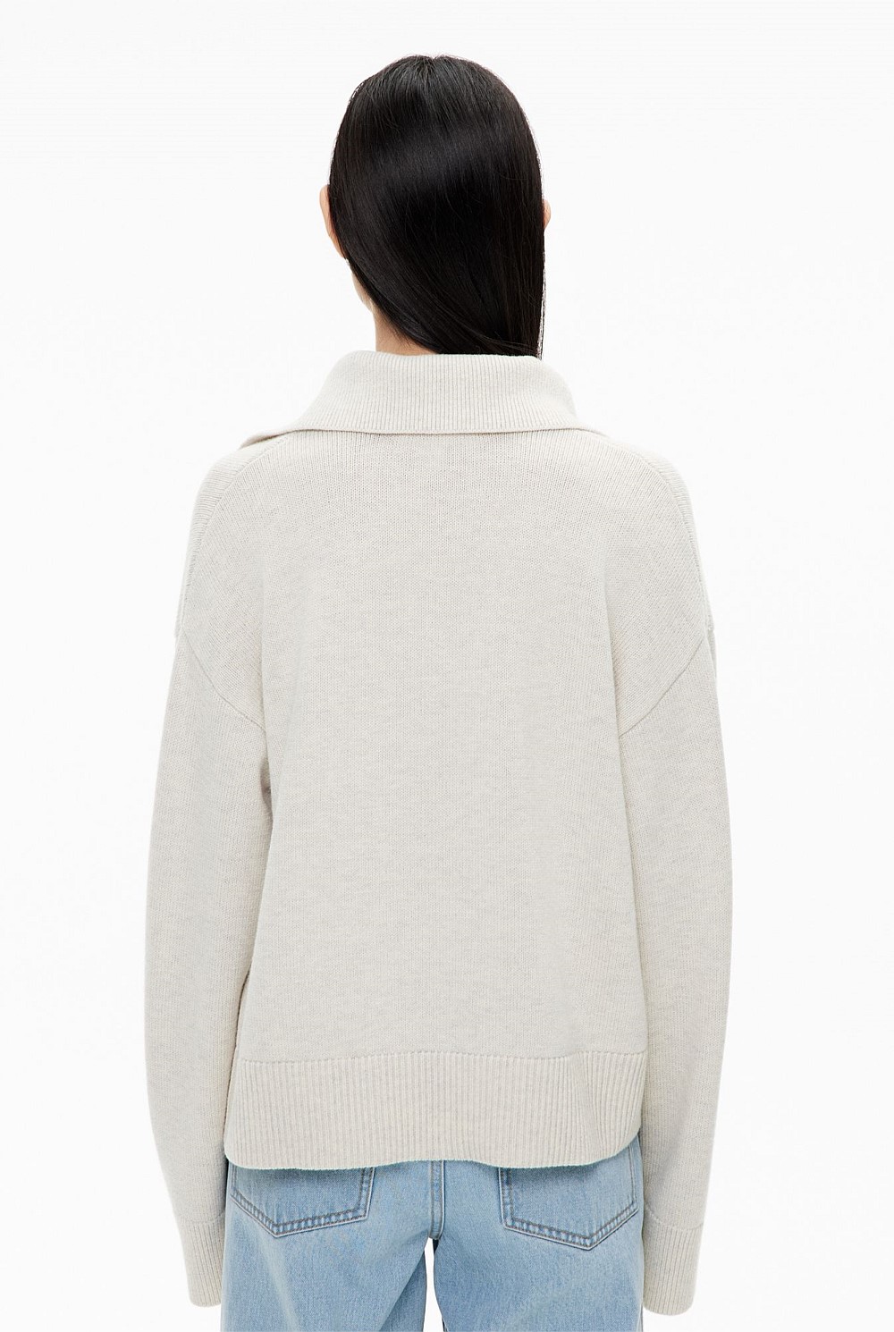 Collared V Neck Knit