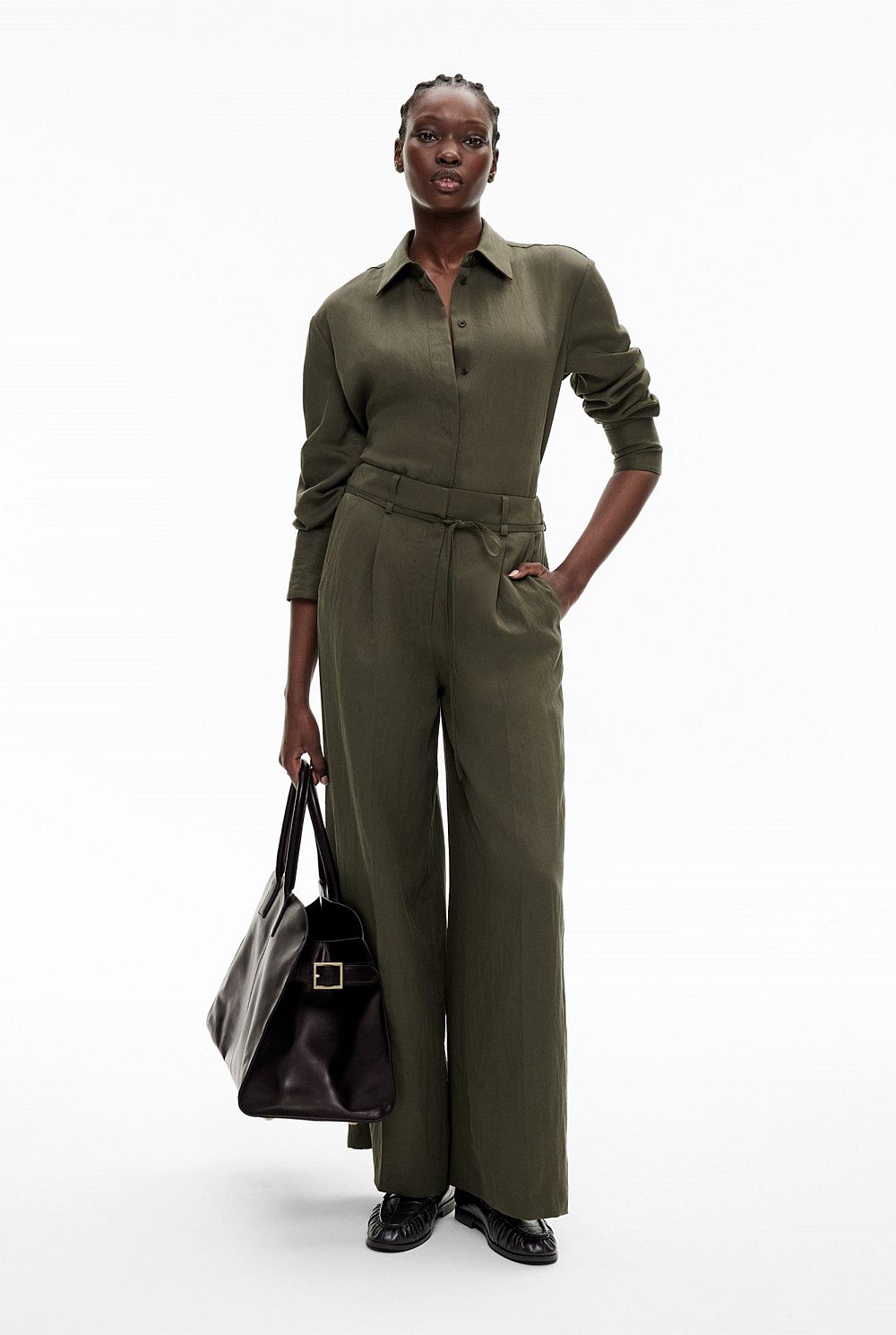Fine Belt Detail Pants