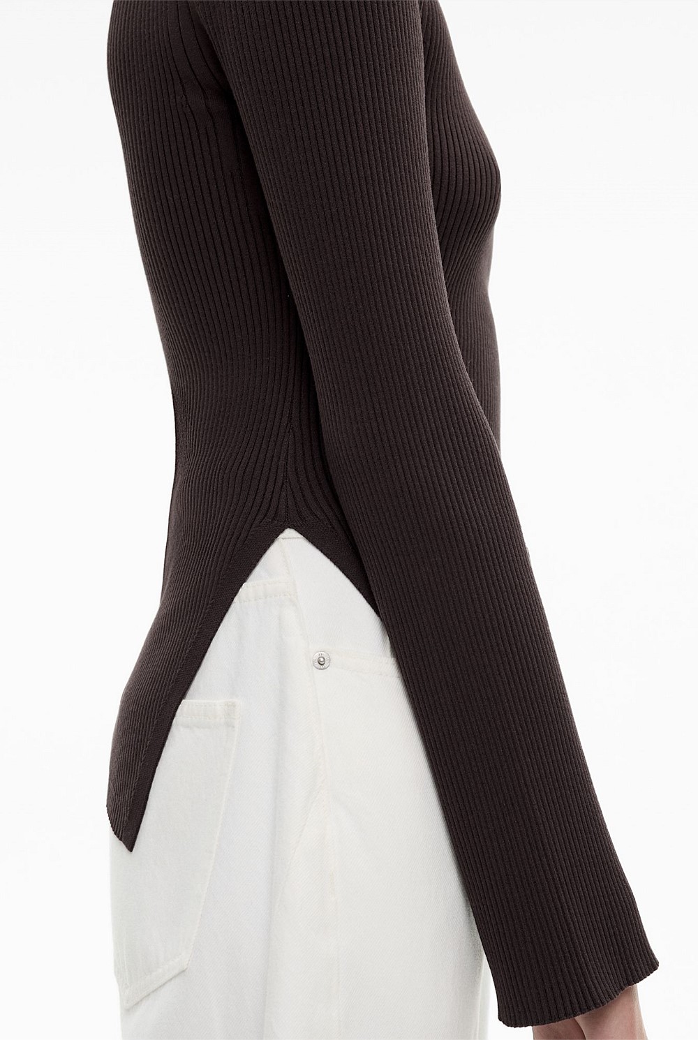 Asymmetric Hem Knit