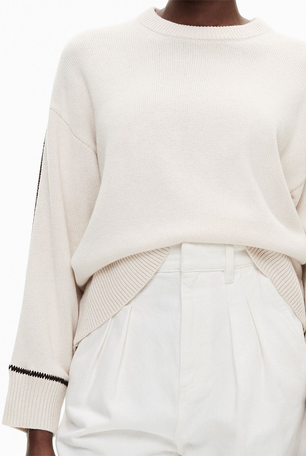 Contrast Detail Knit