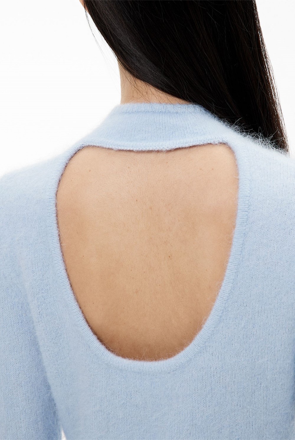 Fluffy Open Back Knit