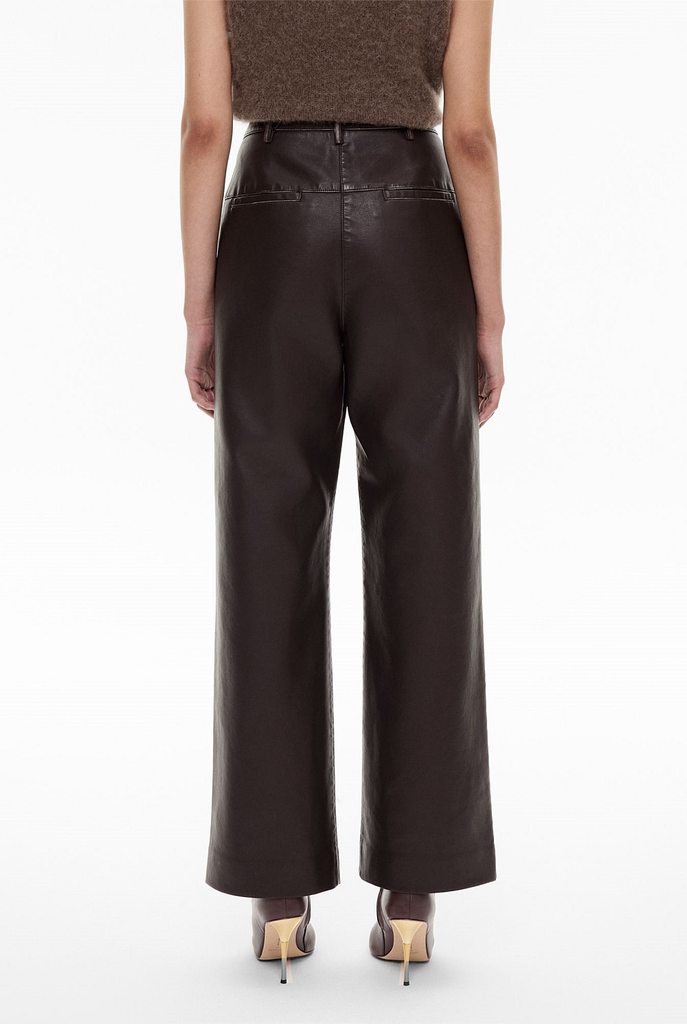 Spliced Faux Leather Pant