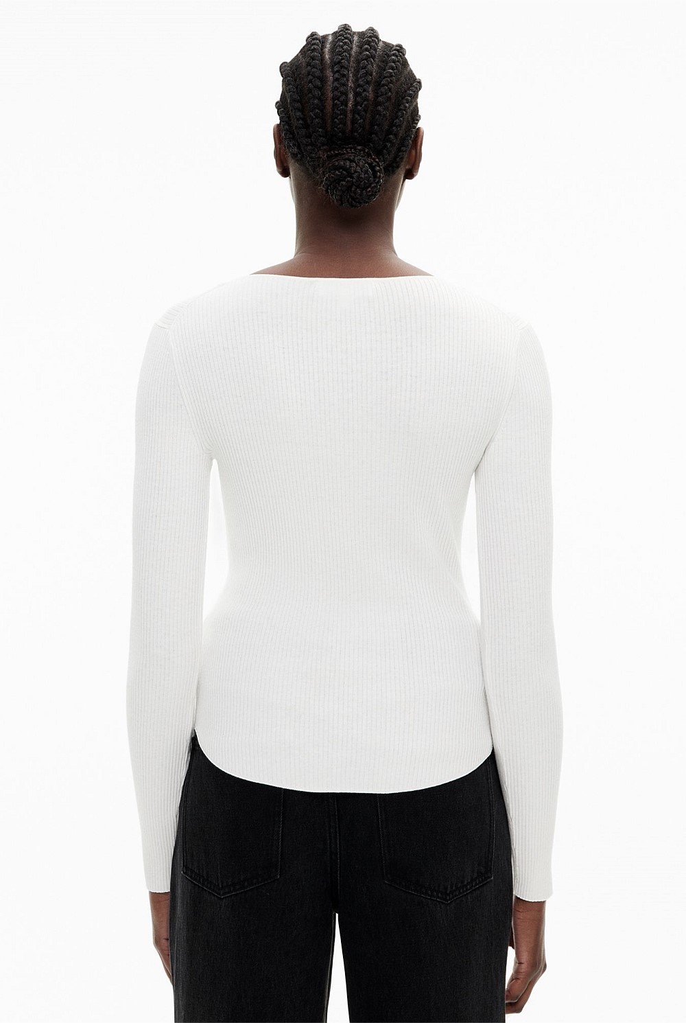 Scoop Henley Knit
