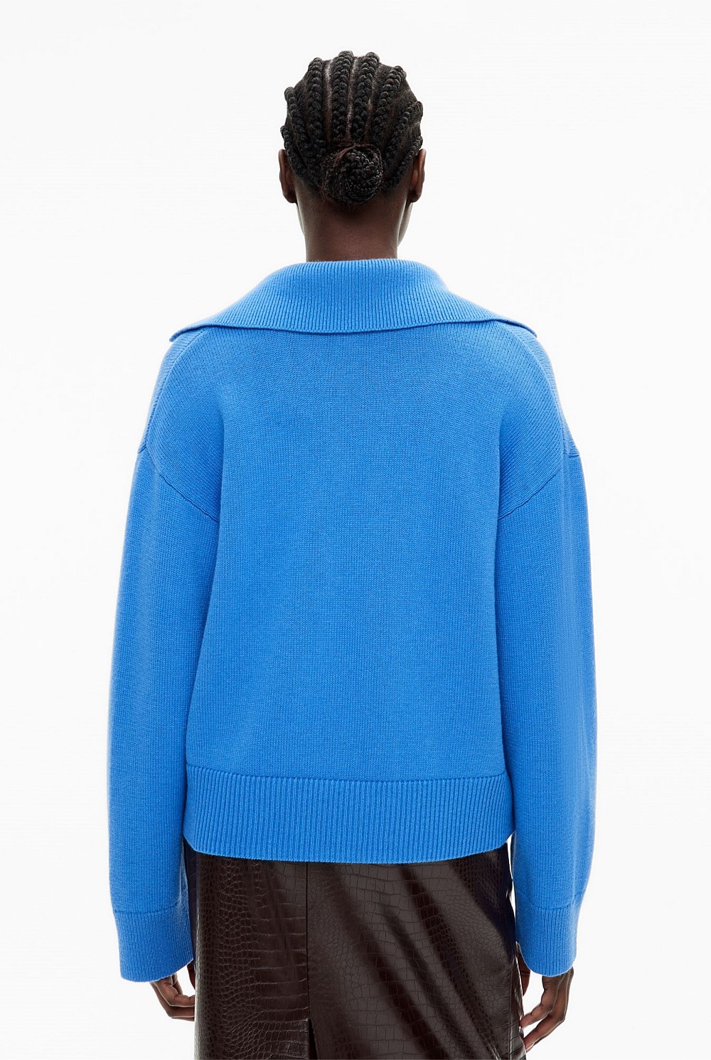 Collared V Neck Knit