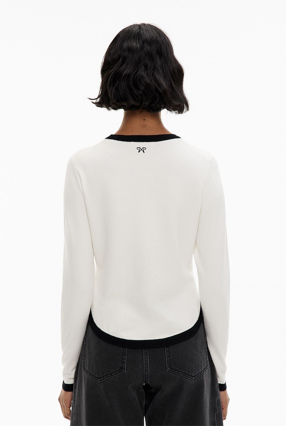 Contrast Trim Knit