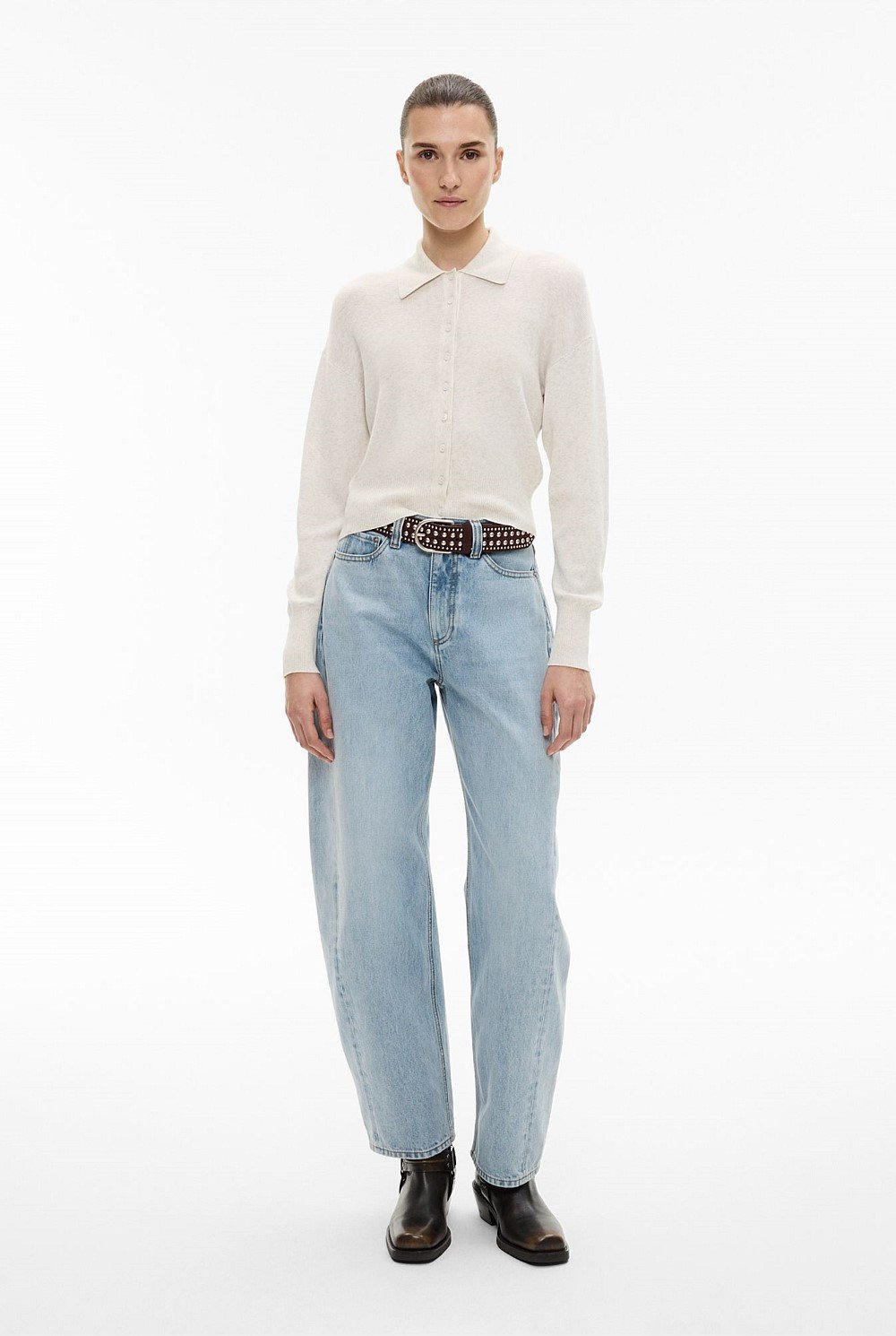 Collar Fine Cardigan
