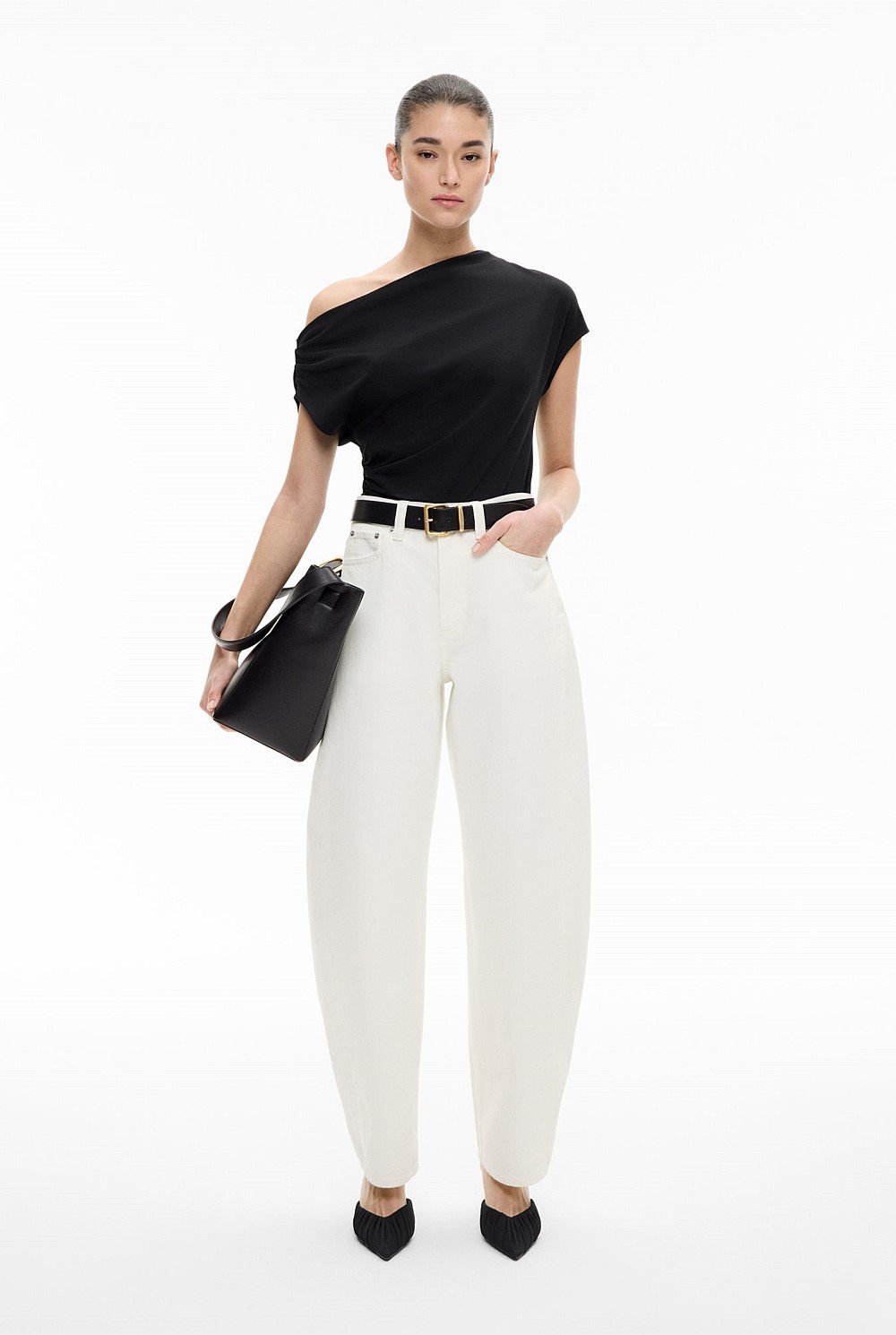 Asymmetric Draped T-Shirt