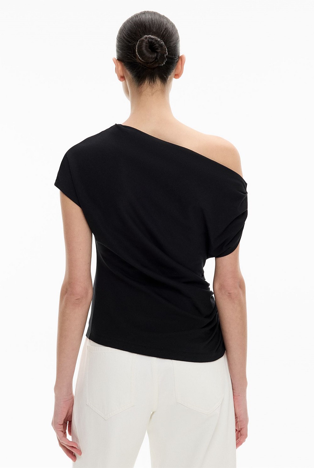 Asymmetric Draped T-Shirt