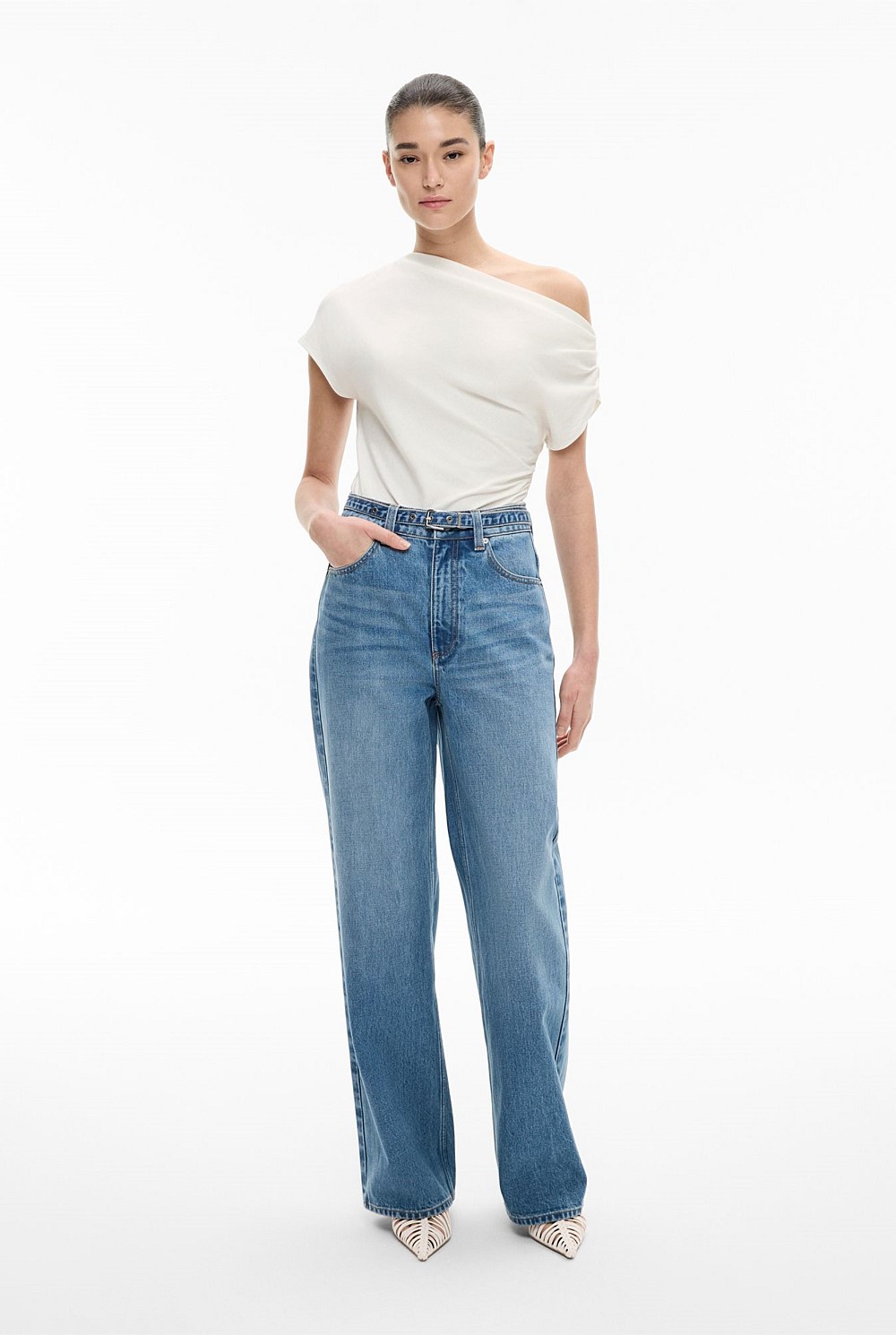 Asymmetric Draped T-Shirt