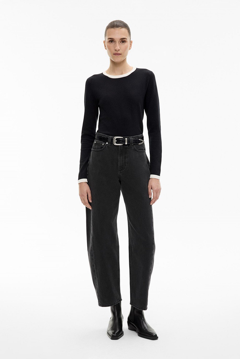 Contrast Trim Knit