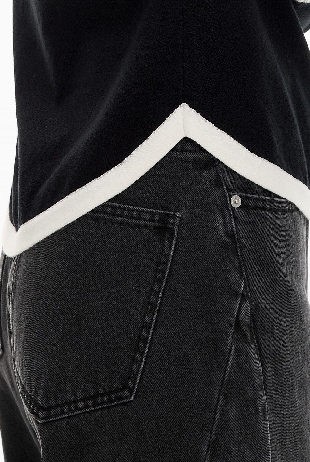 Contrast Trim Knit