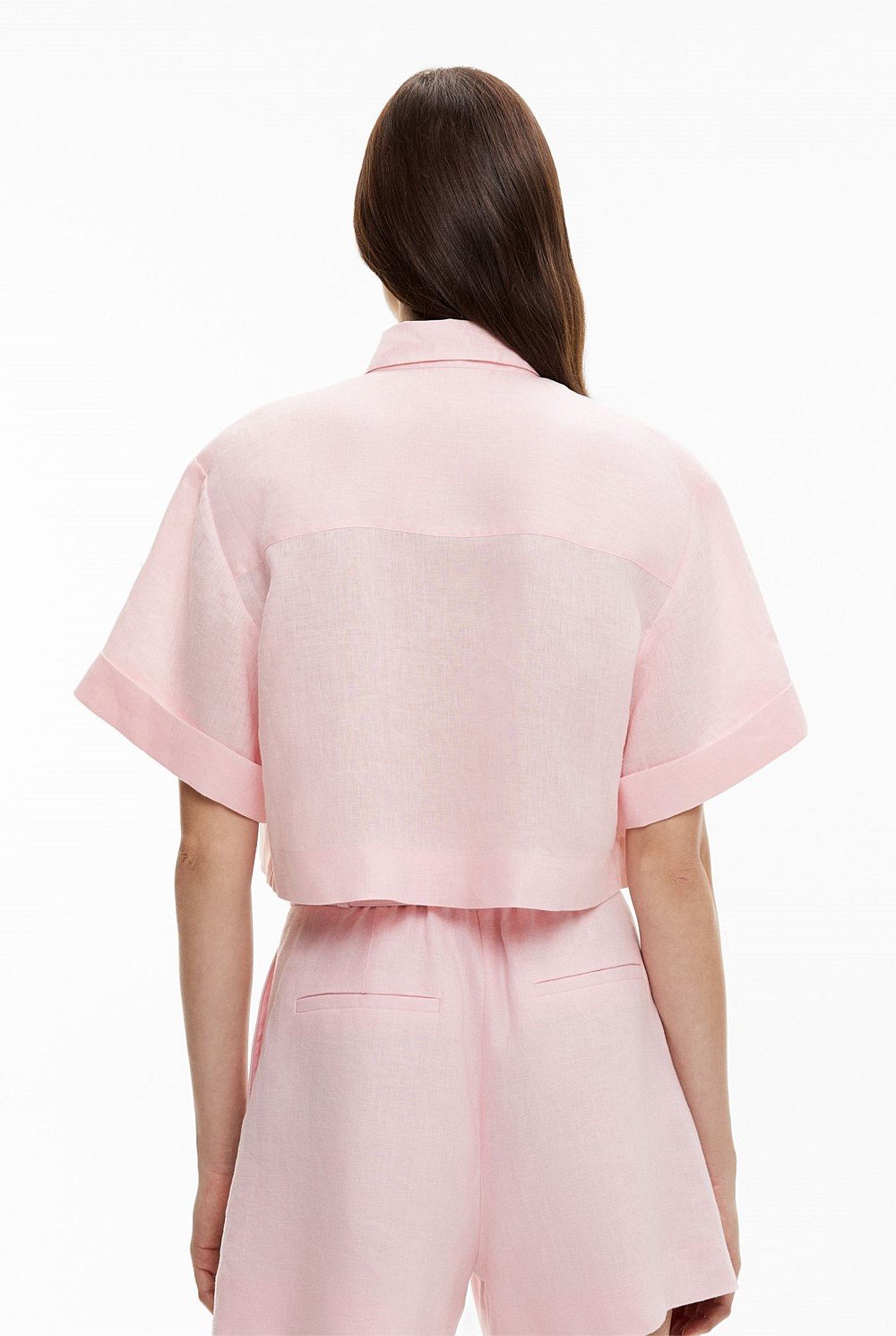 Linen Crop Shirt