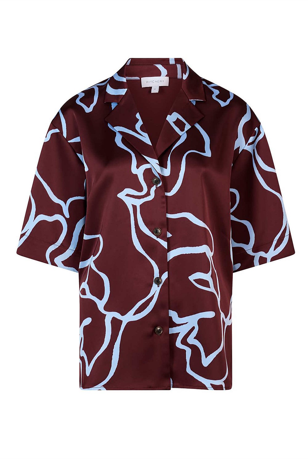 Short Sleeve Satin Shirt