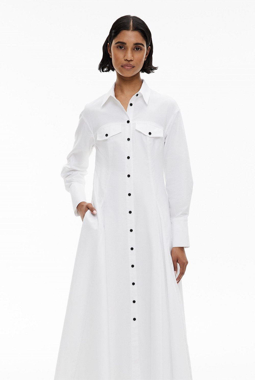 Godet Shirt Dress