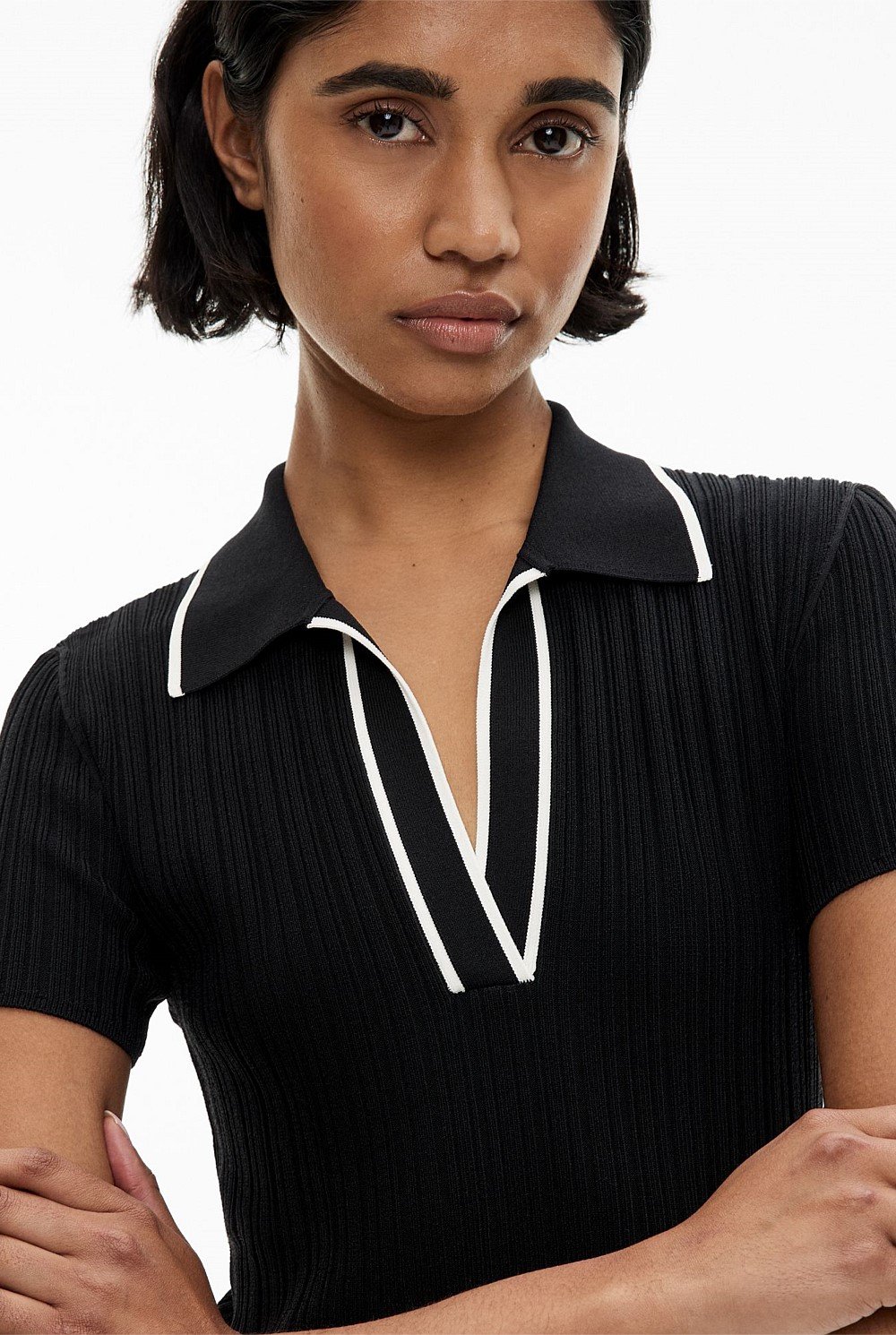 Polo Rib Knit Dress