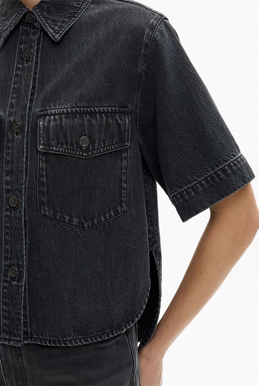 Patch Pocket Denim Shirt
