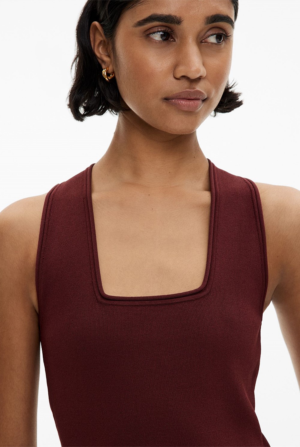 Compact Square Neck Tank Top