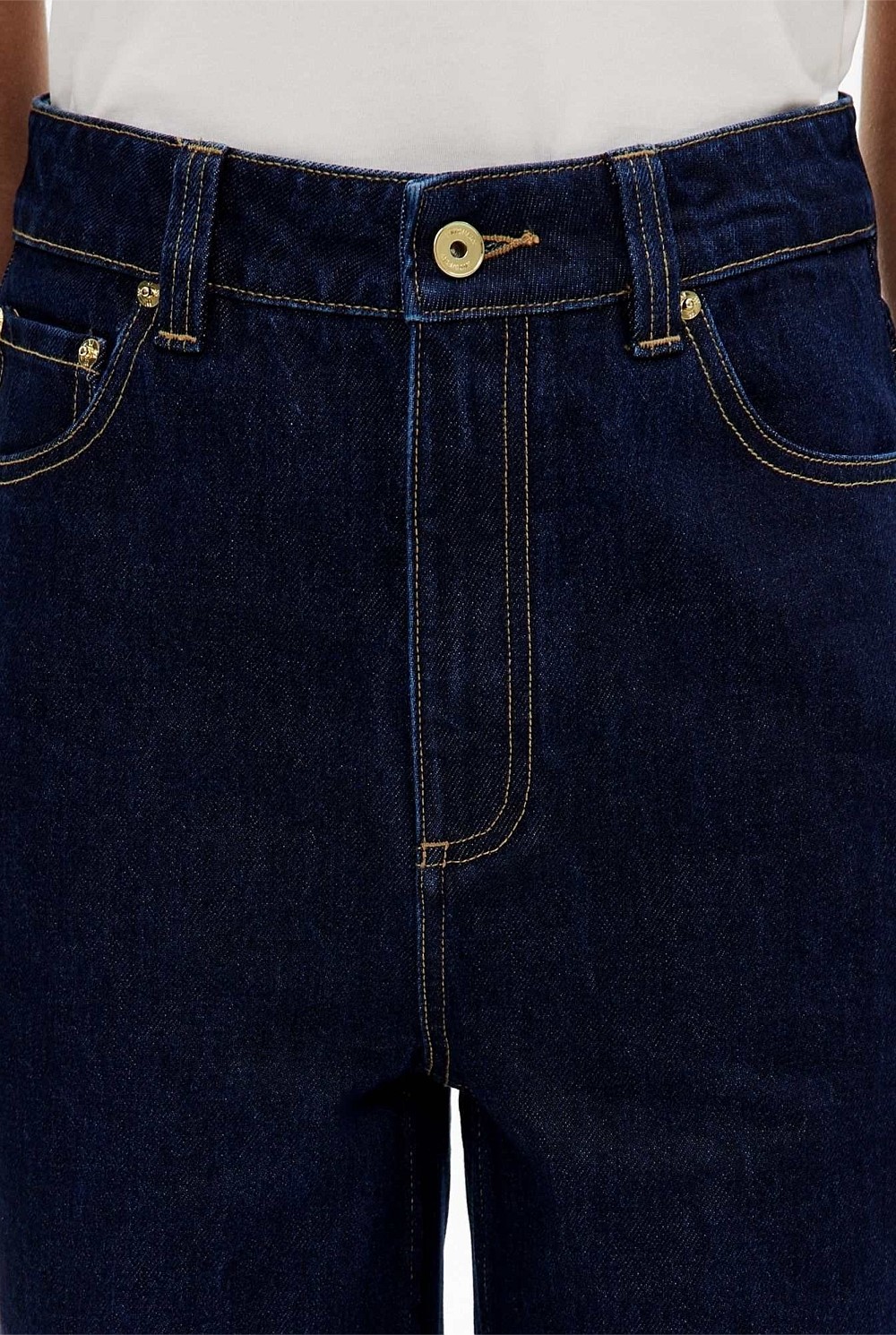 Button Detail Jeans