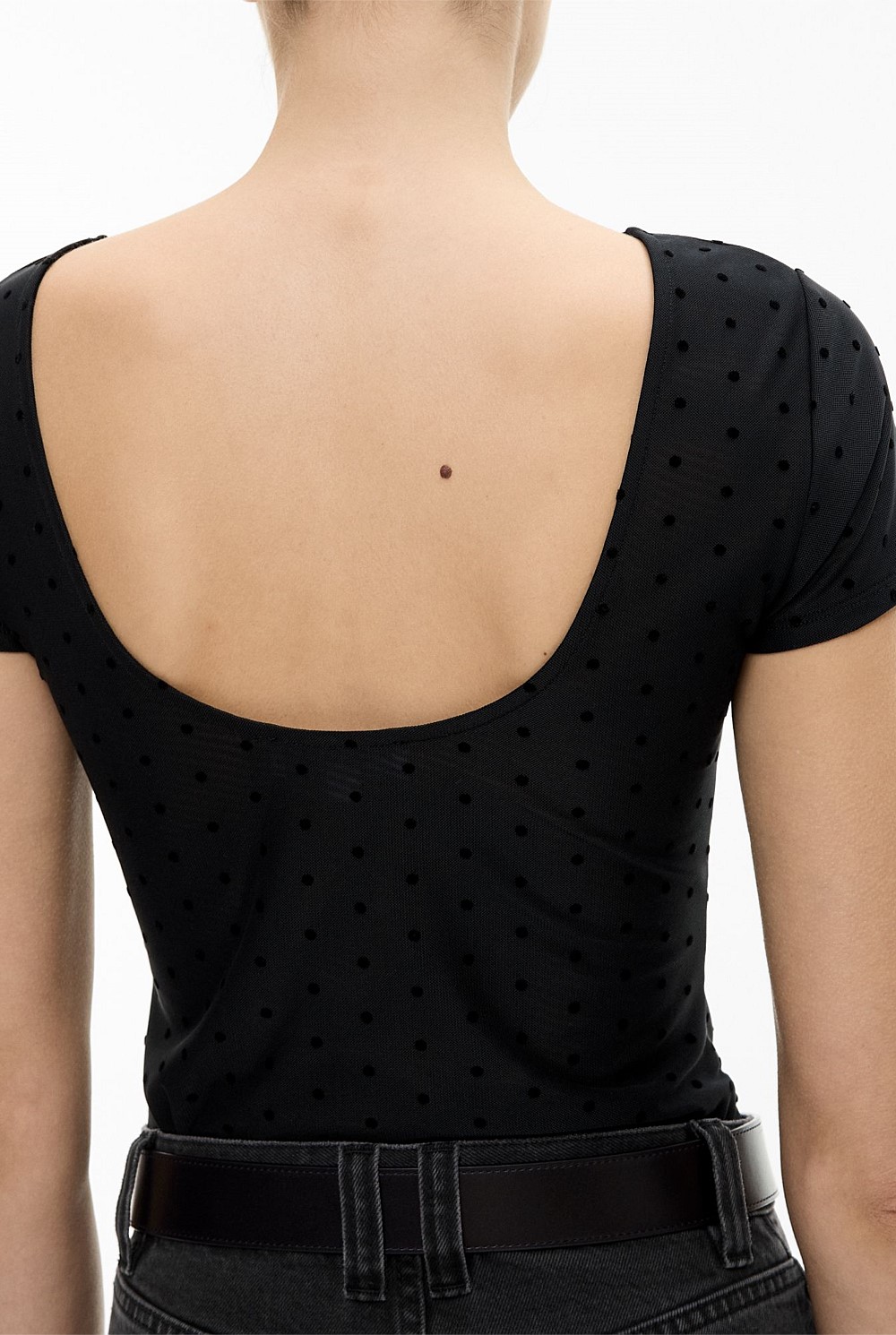 Flocked Spot Bodysuit