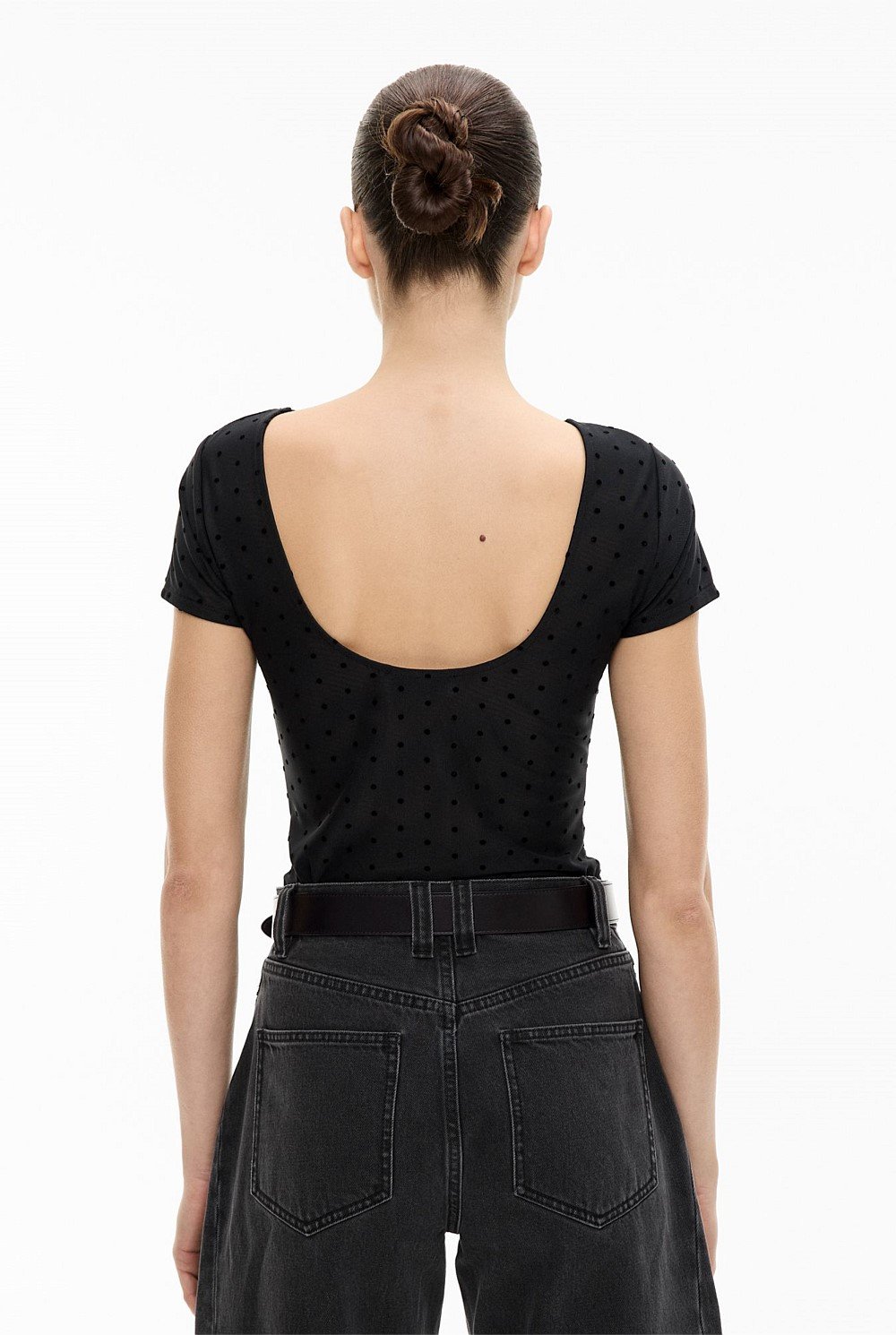 Flocked Spot Bodysuit