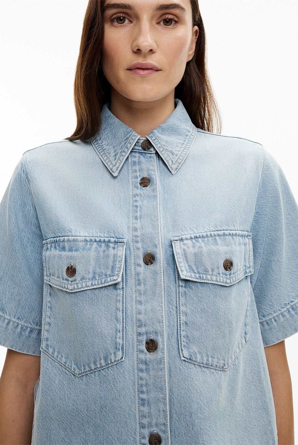 Patch Pocket Denim Shirt