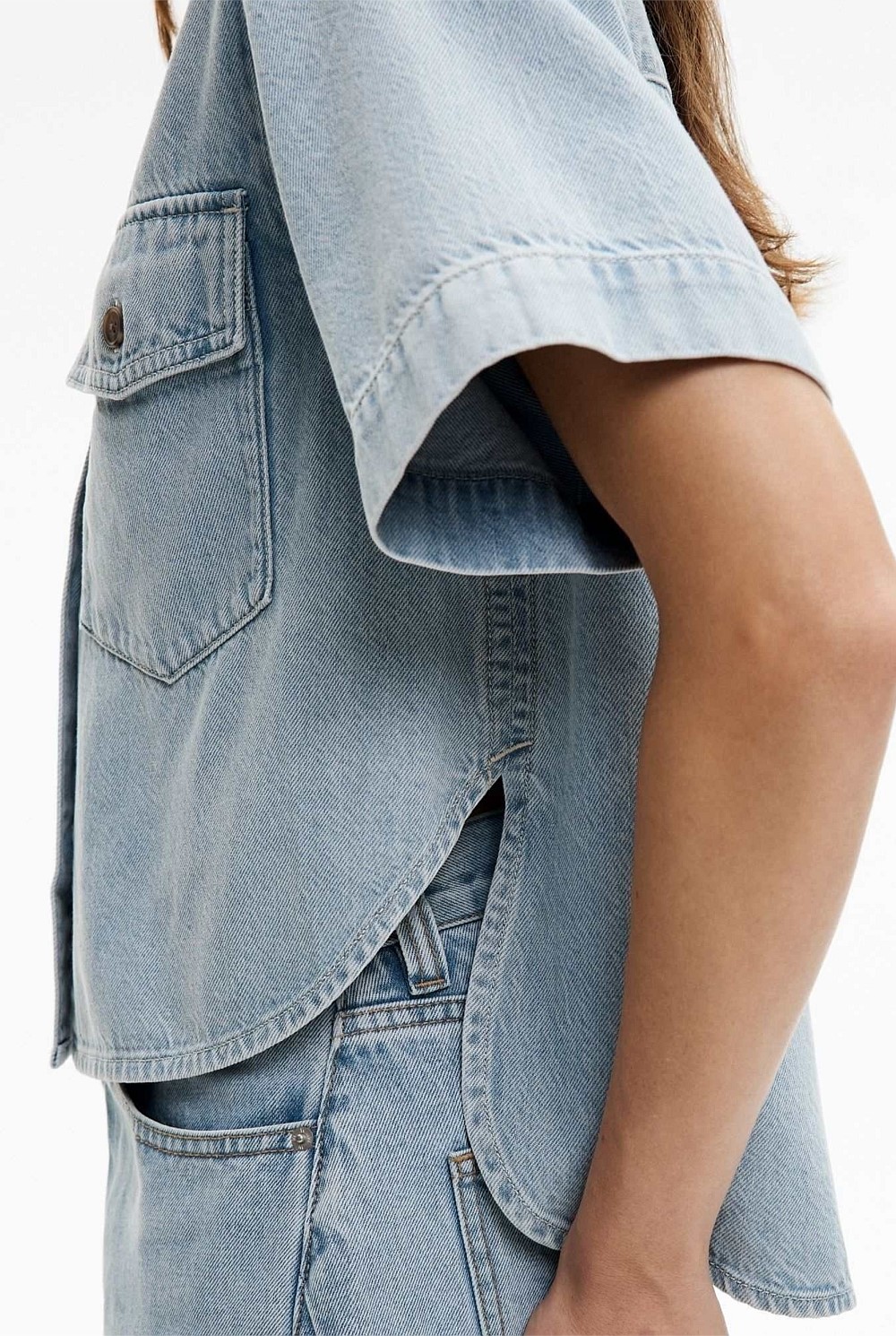 Patch Pocket Denim Shirt