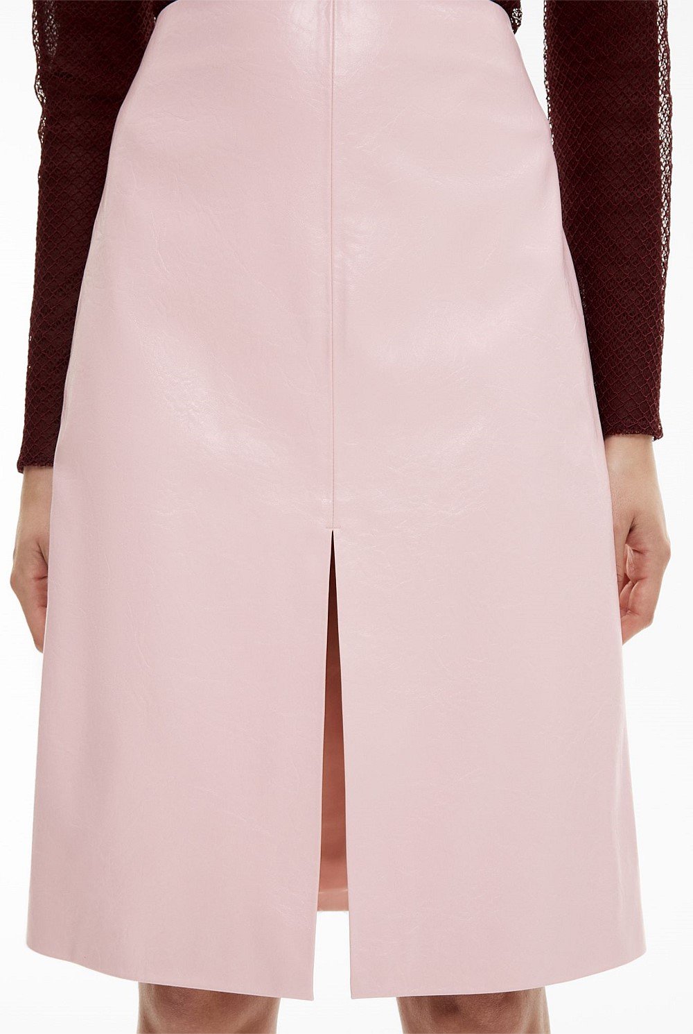 Front Split Midi Skirt