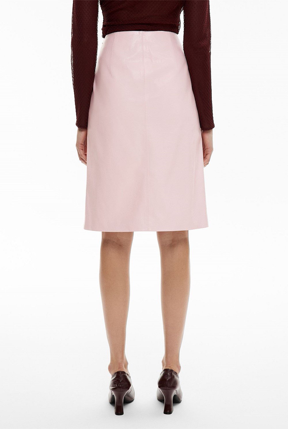 Front Split Midi Skirt
